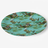 Chill Summer Frogs Pappteller (Schrägansicht)