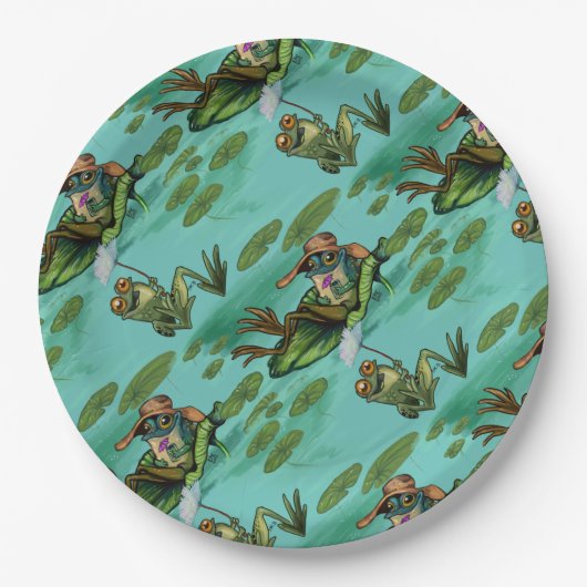 Chill Summer Frogs Pappteller (Vorderseite)