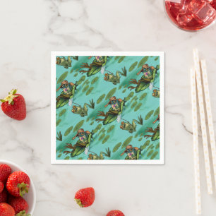 Chill Summer Frogs Serviette