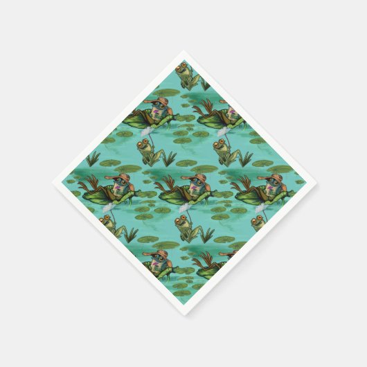 Chill Summer Frogs Serviette (Ecke)