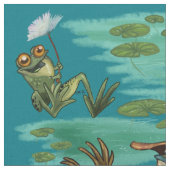 Chill Summer Frogs Stoff (Nahaufnahme)