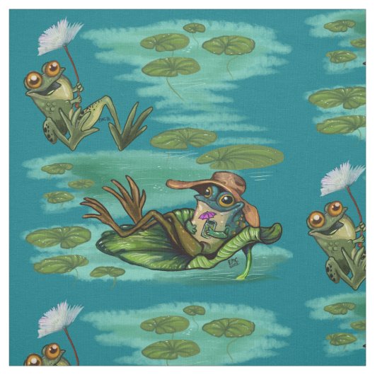 Chill Summer Frogs Stoff (Muster)