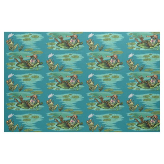 Chill Summer Frogs Stoff (Fat Quarter (45,7 x 55,9 cm))