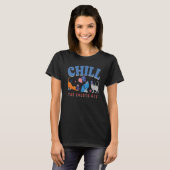 Chill The Fourth Out Cat USA 4th Of July Patriotic T-Shirt (Vorne ganz)