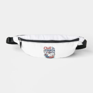 Chill The Fourth Out Patrioten-Enten-Vektor-Shirt_ Bauchtasche