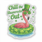 Chill The Shamrocks Out Funny  St Patrick’s Day Aufkleber (Vorderseite)