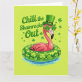 Chill The Shamrocks Out Funny  St Patrick’s Day Karte (Gelbe Blume)