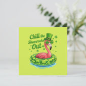 Chill The Shamrocks Out Funny  St Patrick’s Day Karte (Stehend Vorderseite)