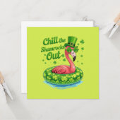 Chill The Shamrocks Out Funny  St Patrick’s Day Karte (Vorderseite/Rückseite Beispiel)
