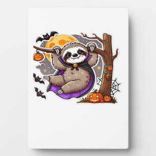 Chill Thrills Halloween Faultier Oversized T-Shirt Fotoplatte