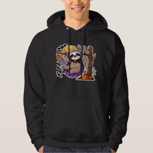 Chill Thrills Halloween Faultier Oversized T-Shirt Hoodie