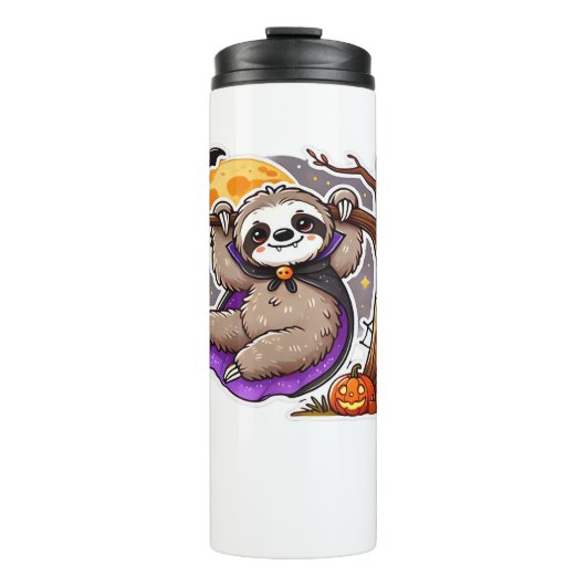 Chill Thrills Halloween Sloth Oversifizierter T -  Thermosbecher (Vorderseite)