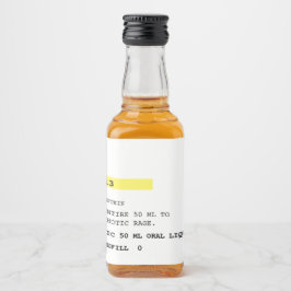 Chill Tonic Fake Verschreibungspflicht Alkoholflaschenetikett