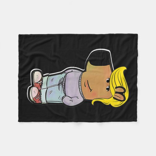 Chill Trump Meme Funny Chill Typ Meme Fleecedecke (Vorderseite (Horizontal))