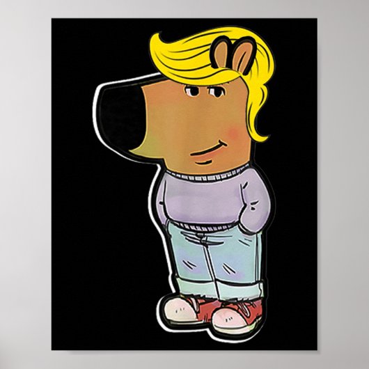 Chill Trump Meme Funny Chill Typ Meme Poster (Vorne)
