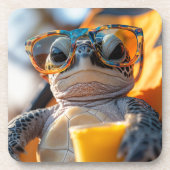 Chill-Turtle Getränkeuntersetzer (Vorderseite)