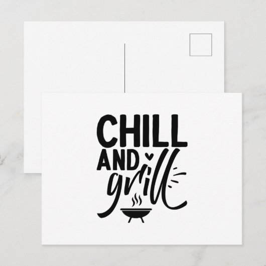 Chill und Grill Postkarte (Vorne/Hinten)