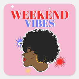 Chill up quadratischer aufkleber