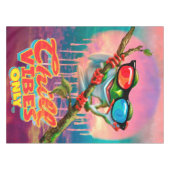 Chill Vibes Frog 3D Glasses | Frog Fleece Blanket Tischdecke (Vorderseite (Horizontal))