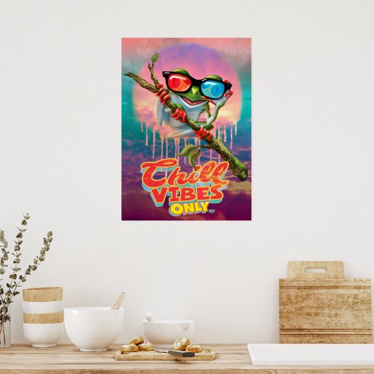 Chill Vibes Only 3D Tree Frog Poster (Küche)