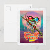 Chill Vibes Only 3D Tree Frog Postkarte (Vorne/Hinten)
