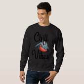 Chill Vibes Only Shark love Funny Men Love Sweatshirt (Vorne ganz)