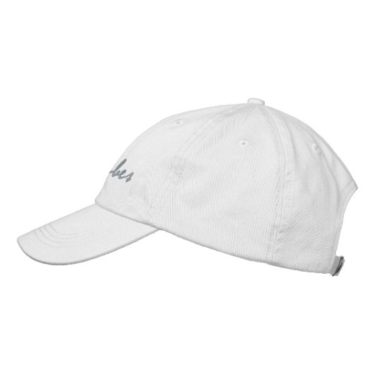 Chill Vibes White Hat Bestickte Baseballkappe (Links)