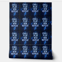 Chill, wiederhole futuristisches blaues Neon-Muste