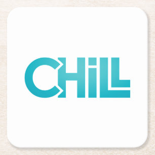 Chill Zen Minimalist Grafik T-Shirt Meditation Y Rechteckiger Pappuntersetzer