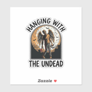 Chill Zombie-Shirt Vintage-Halloween-Grafik_1 Aufkleber