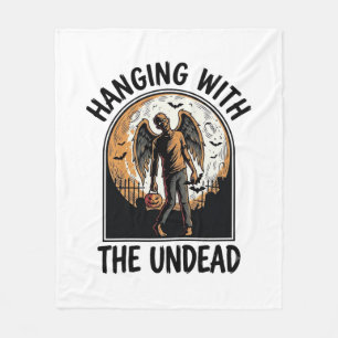 Chill Zombie-Shirt Vintage-Halloween-Grafik_1 Fleecedecke