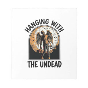 Chill Zombie-Shirt Vintage-Halloween-Grafik_1 Notizblock
