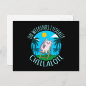 Chillalotl Kawaii Animal Axolotl Lover Pet Eigentü Einladungspostkarte (Vorne/Hinten)