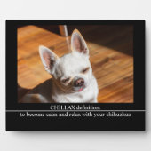 CHILLAX definition calm relax chihuahua photo text Fotoplatte (Vorderseite)