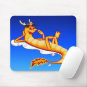 Chillax Drache (blau) Mousepad (Mit Mouse)