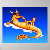 Chillax Dragon (blau) Poster (Vorne)