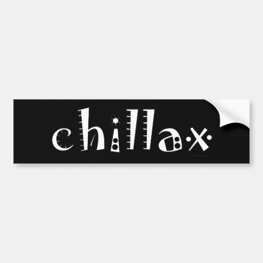 Chillax (im Weiß) Autoaufkleber (Vorne)