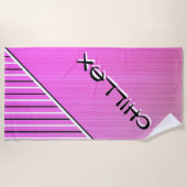 Chillax Pink Strandtuch (Vorderseite)