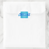 chillax runder aufkleber (Tasche)