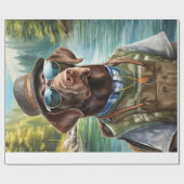 Chillax und gehen nach draußen, Schokolade Labrado Geschenkpapier (Flach)