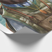 Chillax und gehen nach draußen, Schokolade Labrado Geschenkpapier (Ecke)