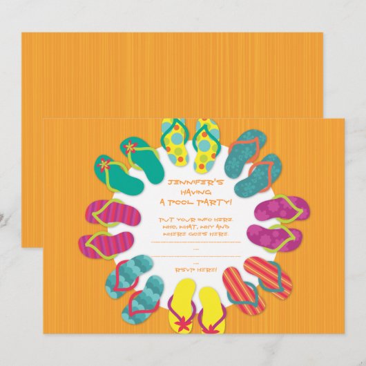 Chillaxe Einladung (Vorne/Hinten)