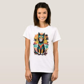 Chillaxin' Cat Beach Paradies T-Shirt (Vorne ganz)