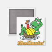 Chillaxin shellaxin Chillout Entspannende niedlich Magnet (Vorderseite/Rückseite)