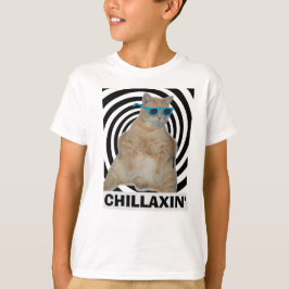 CHILLAXIN'Fat Manx Katze mit Sonnenbrille T Shirt