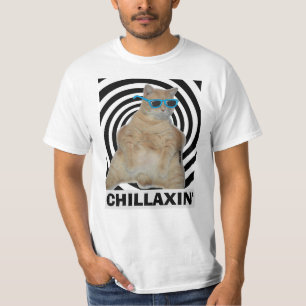 CHILLAXIN'Fat Manx Katze mit Sonnenbrille T Shirt