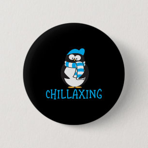 Chillaxing Niedlich Pinguin Weihnachten Zoogeschen Button