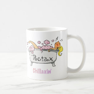 Chillaxing-Zeit-Cartoon-Badewanne Kaffeetasse
