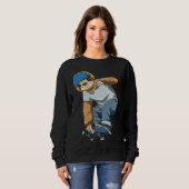 Chilled Sloth Skateboarding   Skater Sweatshirt (Vorne ganz)