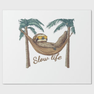 Chillen Faultier in einer Hängematte Oversized T-S Geschenkpapier